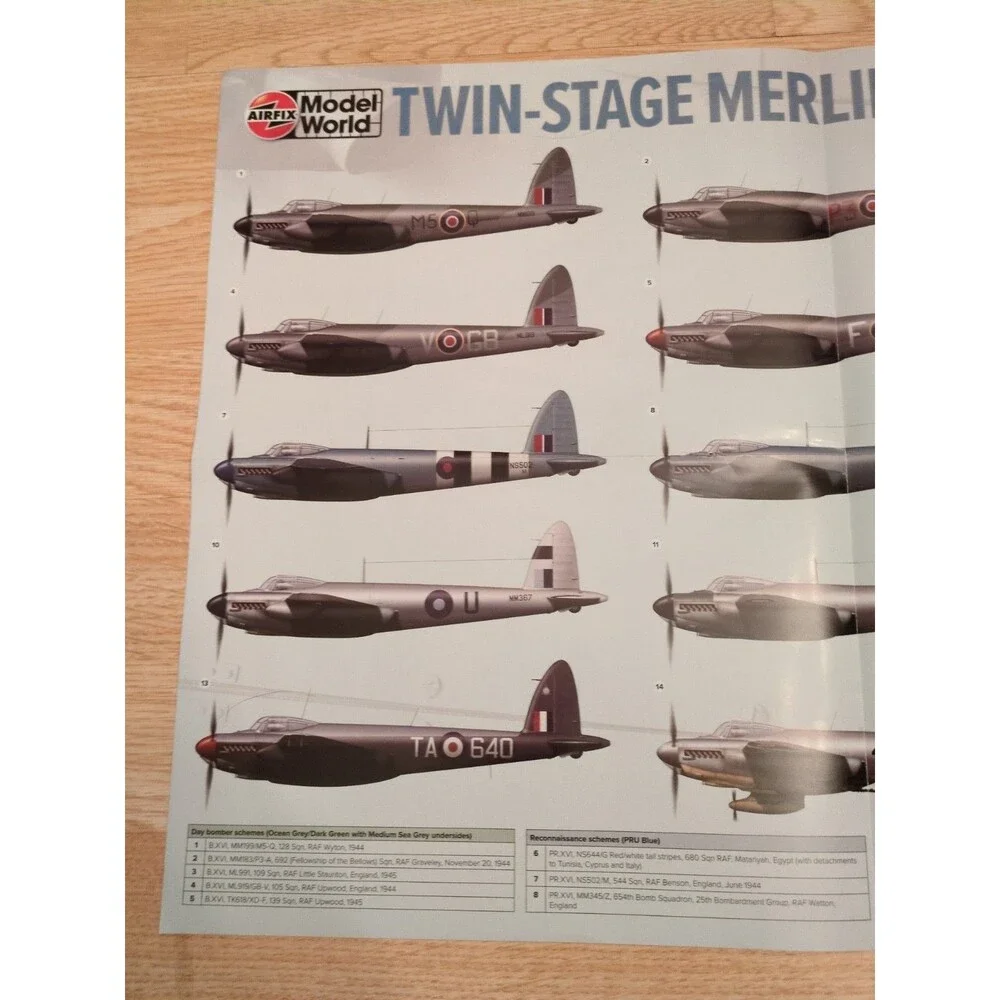 Airfix Model World Twin-Stage Merlin-Powered Mossies Double Sided Poster